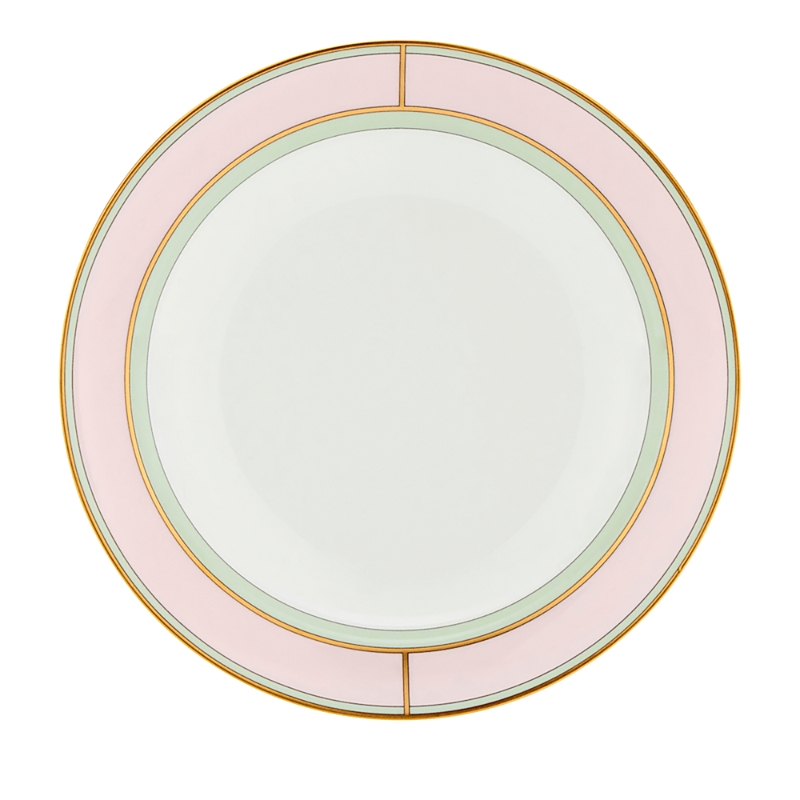 Ginori 1735 Porcelain Colonna Diva Rosa Soup Plate In Rosa