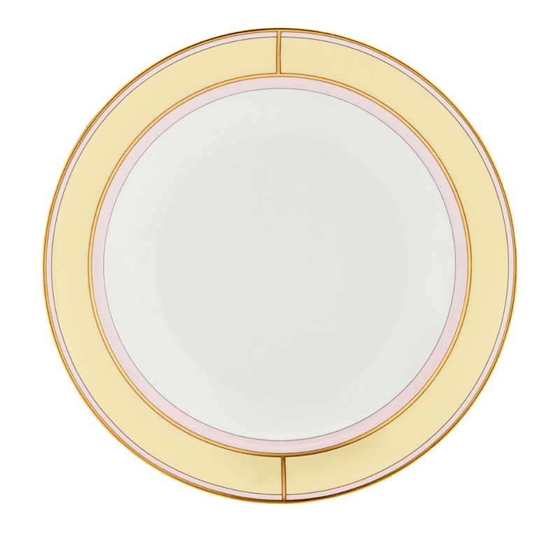Ginori 1735 Porcelain Colonna Diva Giallo Soup Plate In Giallo