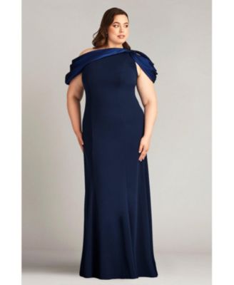 Plus Carlene Shoulder Drape Gown