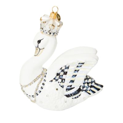 Mackenzie-Childs - Her Majesty Swan Glass Ornament