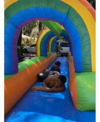  Inflatable Splash and Ride Waterslide (Without Blower) - 25' Foot Long x 9' Foot Tall x 6' Foot Wide - Crossover Splash and Ride Waterslide