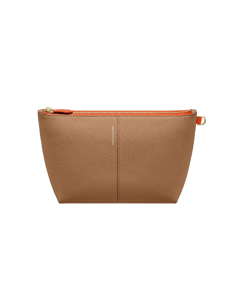Maison De Sabre Small Leather Flaire Pouch In Manhattan Sandstone