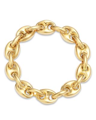 14K Yellow Gold Heavy Metal Mariner Link Chain Ring