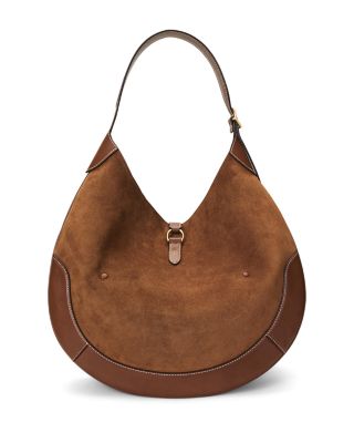 Polo ID Large Suede Shoulder Bag