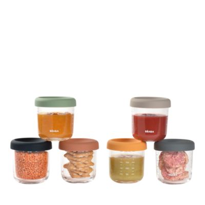 6 Pack Glass Baby Food Jars, 8 Oz