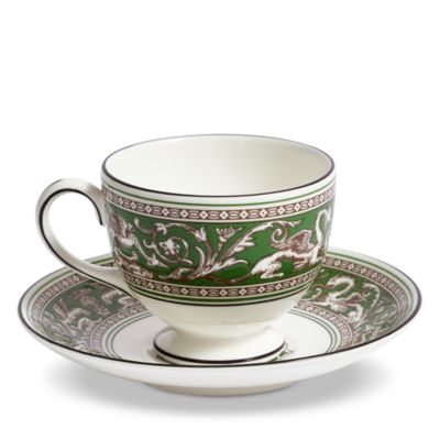 Florentine Verde Teacup and Saucer