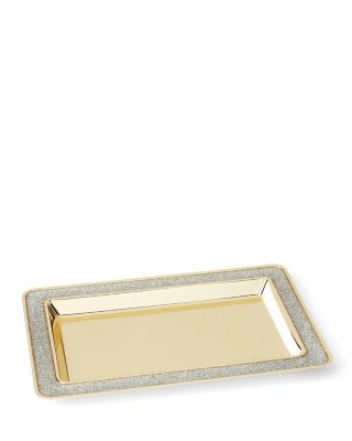 kate spade new york - Sitting Pretty Silver Glitter Catch All Tray