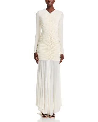 fitted lace wedding dress Alexandra Ruched Sweetheart Neck Maxi Dress – Lanamoore main image 0