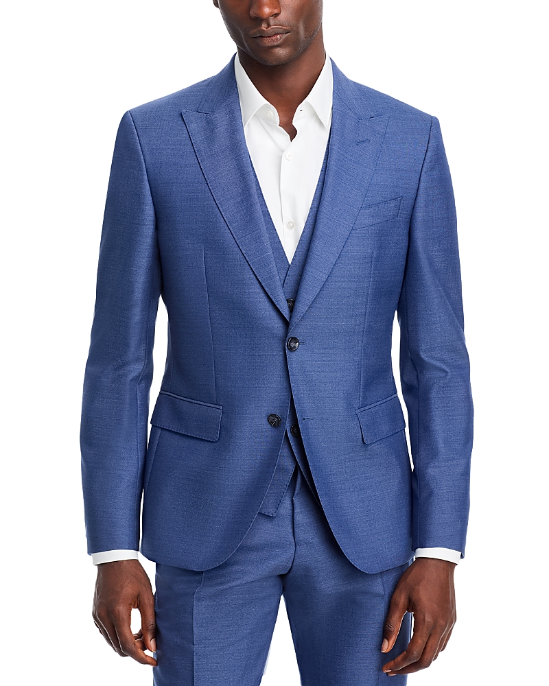 HUGO BOSS HUGE 3 PIECE PEAK LAPEL SLIM FIT SUIT
