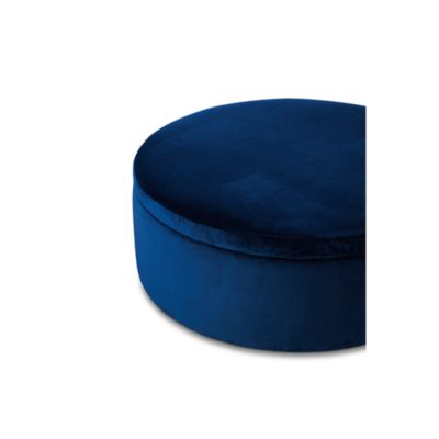 Alta Large Round Storage Ottoman, in Fabric