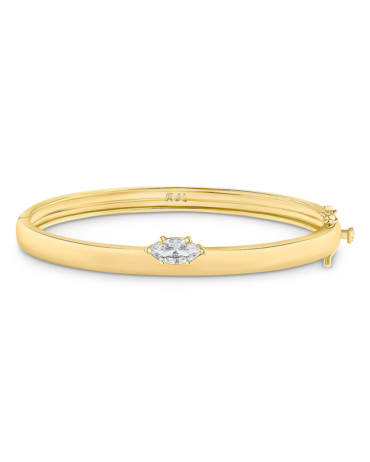 Kenneth Jay Lane Marquise Cubic Zirconia Thin Bangle Bracelet