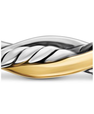 Petite Infinity Band Ring in Sterling Silver with 14K Yellow Gold