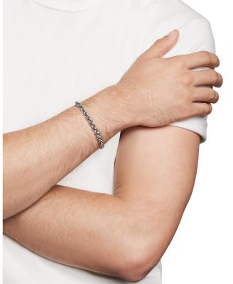 Men's Sterling Silver Wheat Chain Link Bracelet, 6mm