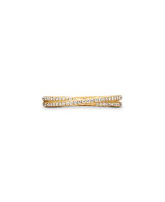 18K Yellow Gold DY Crossover&reg; Micro Pav&eacute; Band Ring 