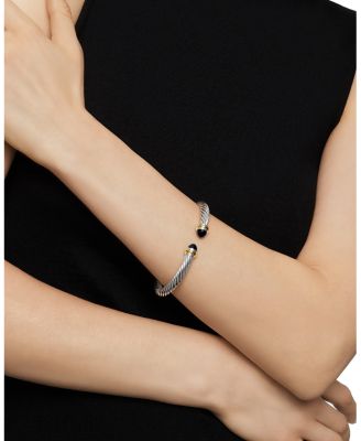 Cable Classics Bracelet with Black Onyx and 14K Yellow Gold