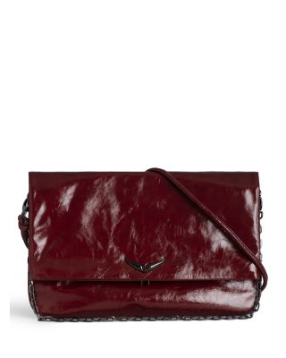 Zadig & Voltaire - Rock Eternal Extra Large Creased Patent Leather Clutch