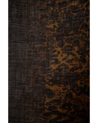 Judy Leopard Print Wool Scarf