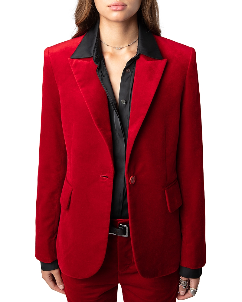 Zadig & Voltaire Vavy Velvet Blazer In Velvet
