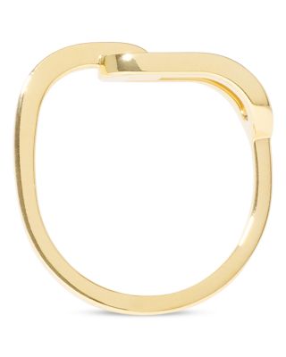 18K Yellow Maillon Gold Diamond Pav&eacute; Small Link Ring