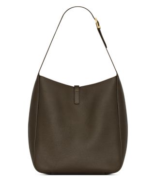 Le 5 &Agrave; 7 Supple Large Shoulder Hobo Bag in Smooth Leather
