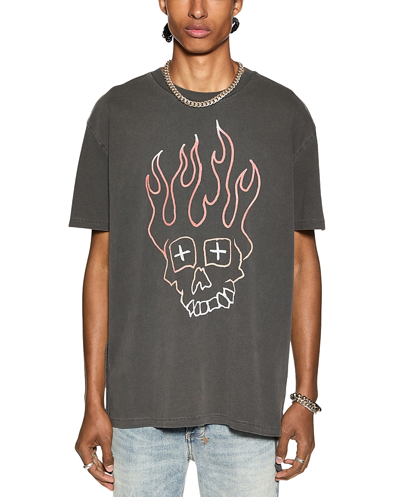 KSUBI SKULL BIGGIE COTTON GRAPHIC TEE