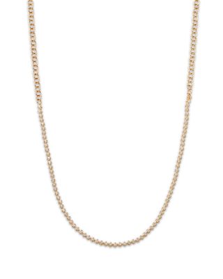 Moon & Meadow - 14K Yellow Gold Lab Grown Diamond Tennis Necklace, 16"