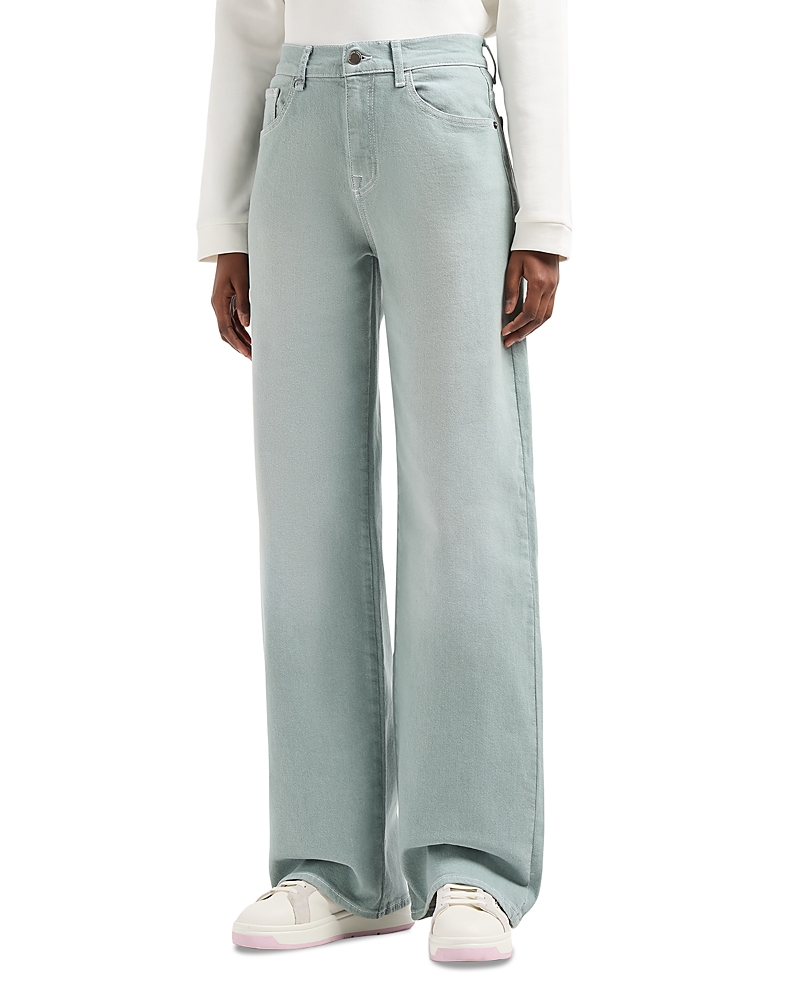 EMPORIO ARMANI STRAIGHT LEG JEANS IN LIGHT GREEN