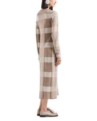 Checkered Sweater Dress