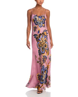 FARM Rio - Floral Pink Slip Maxi Dress