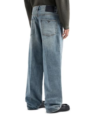 Relaxed Fit Stonewashed Jeans in Blue