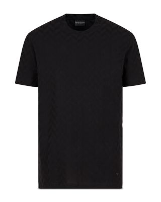 Cotton Jersey Chevron Jacquard Tee