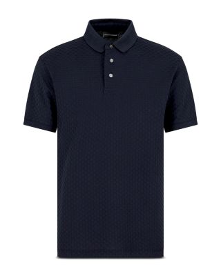 Cotton Jersey Diamond Jacquard Regular Fit Polo Shirt