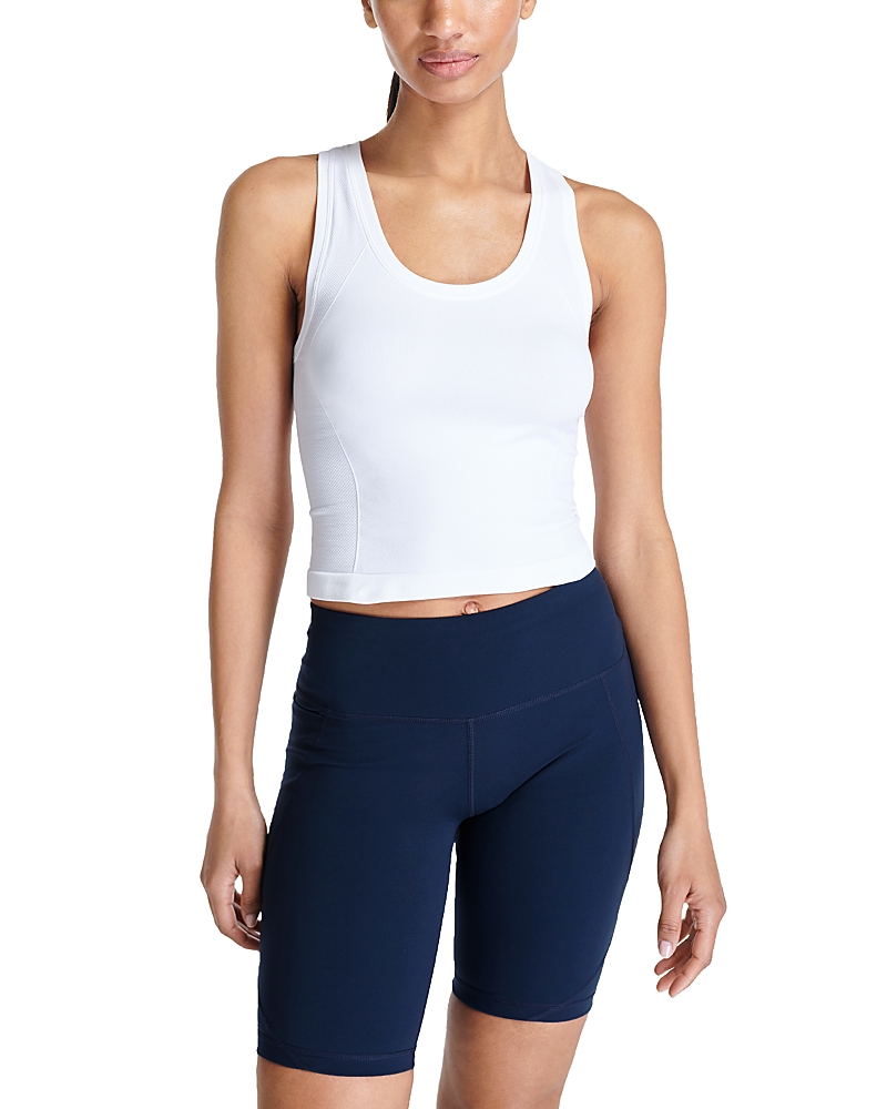 Sweaty Betty Athlete Crop Seamless Gym Vest In White