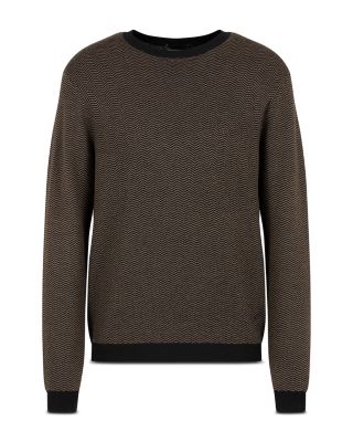 Wool Chevron Jacquard Regular Fit Sweater