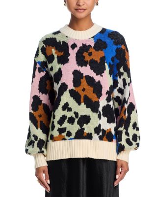 Colorful Leopard Knit Sweaters 