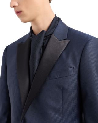 M Line Slim Fit Wool & Silk Peak Lapel Blazer