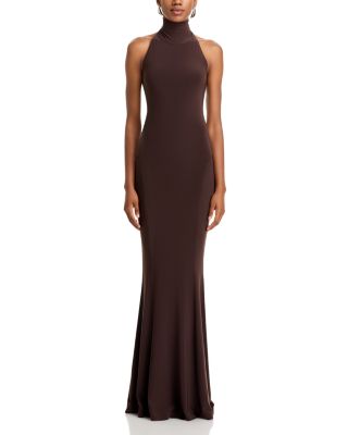 Turtleneck Halter Gown