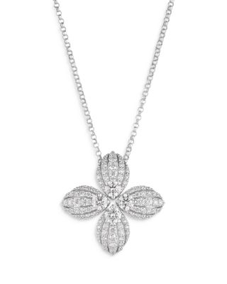18K White Gold Love in Verona Diamond Necklace, 16" - Exclusive