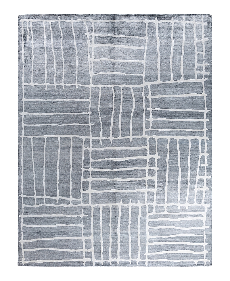 Bloomingdale's Indo Modern M8006 Area Rug, 9' X 11'10 In Gray