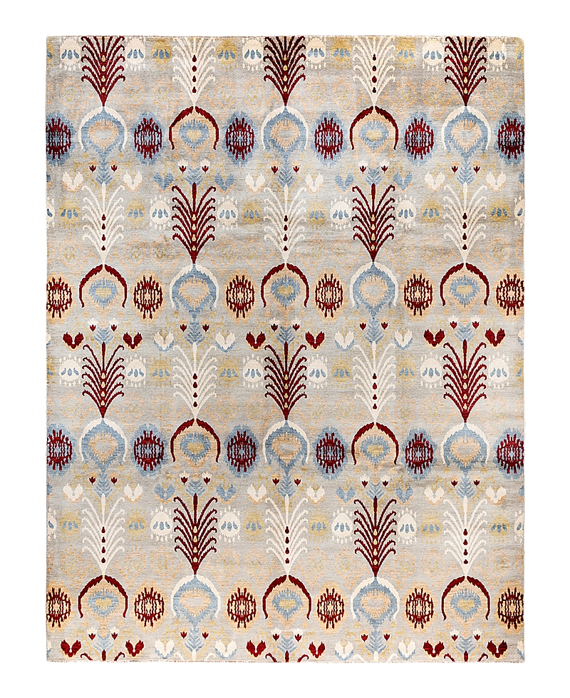 Bloomingdale's Indo Ikat M5964 Area Rug, 9'3 X 12'1 In Gray