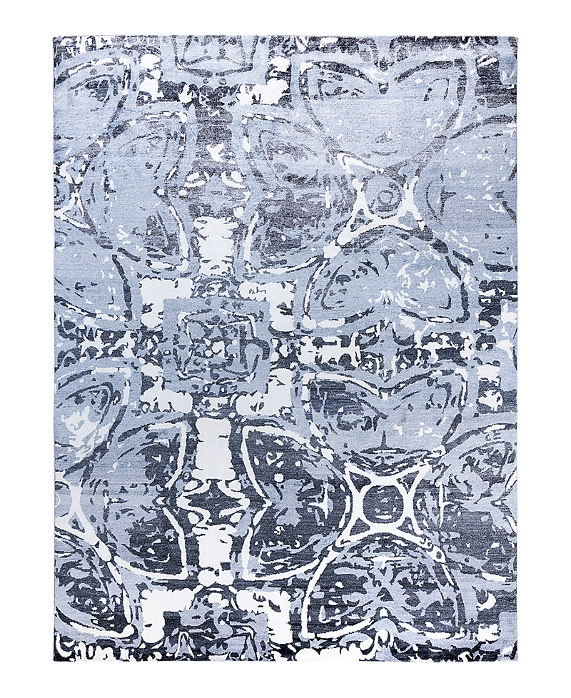 Bloomingdale's Indo Modern M6958 Area Rug, 9'1 X 12'1 In Gray