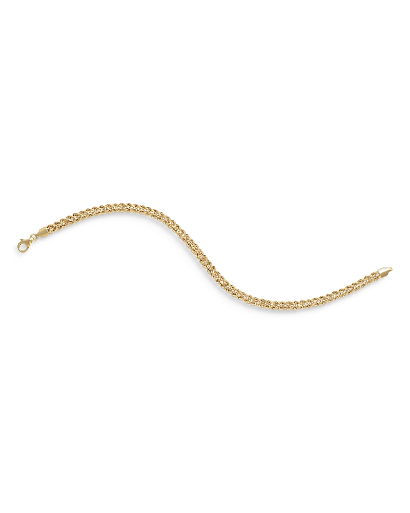 Alberto Amati 14k Yellow Gold Cuore Rope Link Bracelet In Gold