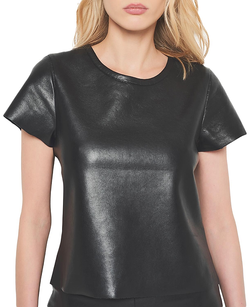 As By Df New Guard Recycled Leather Tee In Black