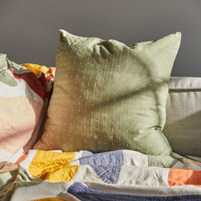 Cross-Stitch Throw Pillow, 22" x 22"