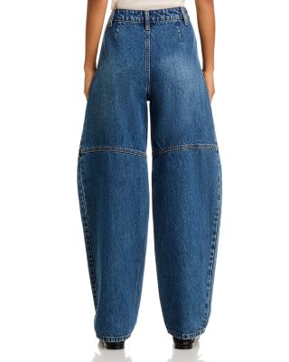 High Rise Barrel Jeans in Indigo