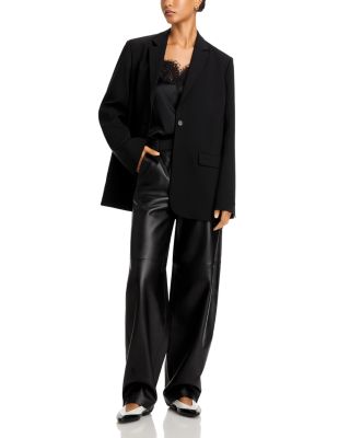 Wool Blend Boxy Blazer