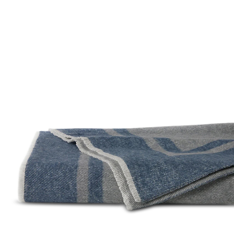 Sferra Viletta Throw Blanket In Navy/lunar