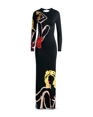 chinese dress ladies alice + olivia Women's Delora Maxi Dress, Garden Brunch Black, 12 at Amazon  Women's Clothing store