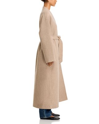 Wool Blend Wrap Coat
