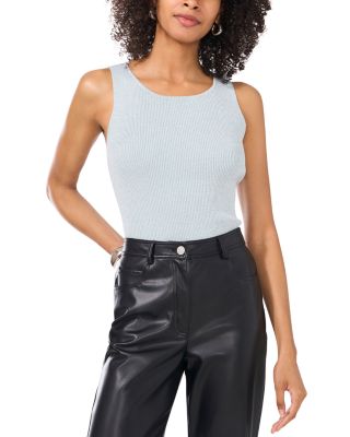 VINCE CAMUTO - Metallic Ribbed Tank Top